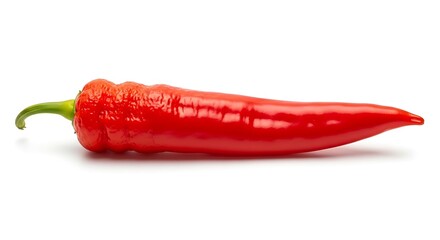 Red Pepper on White Background