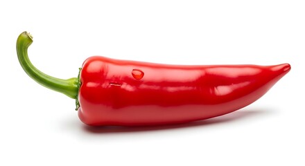 Isolated Red Chili Pepper on White Background