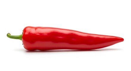 Isolated Red Chili Pepper on White Background