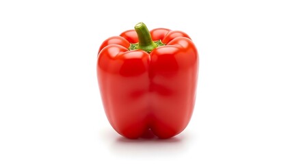 Isolated Red Bell Pepper on White Background