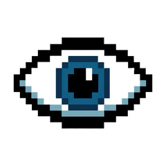 Obraz premium PNG Pixelated eye digital art.