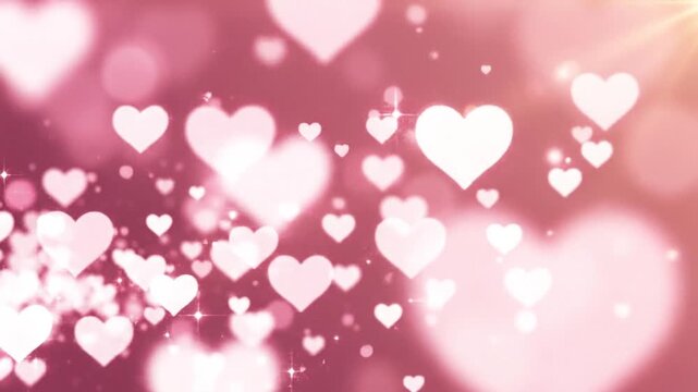 pink valentine's day wallpaper with soft color and blur particle with combination love effect. best for overlay cute valentine background with soft color concept