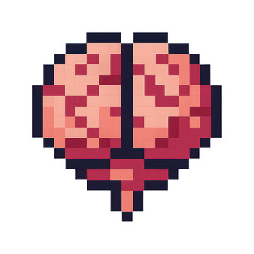 PNG Pixelated brain digital art