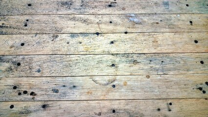 Fototapeta premium Weathered wood texture background with vintage rustic timber planks top view flat lay for website backdrop wallpaper organic surface concept with copy space and authentic rugged appearance.