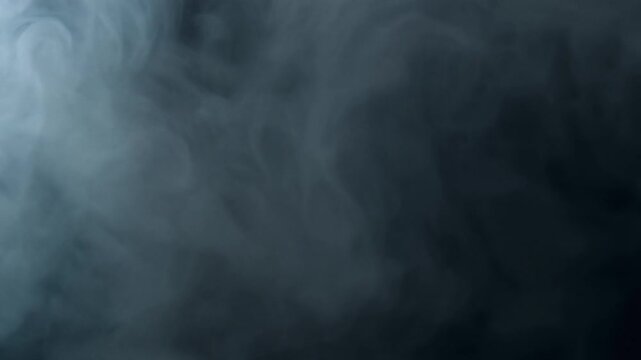 Atmospheric Swirling White Smoke on Black Generative AI