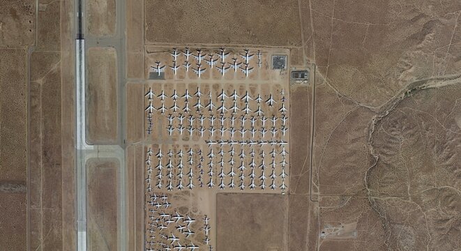 Victorville Aircraft Boneyard, California, USA &mdash; Aerial View