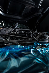 Detailed engine component check using borescope endoscopy technique.