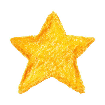 PNG Textured yellow star illustration.