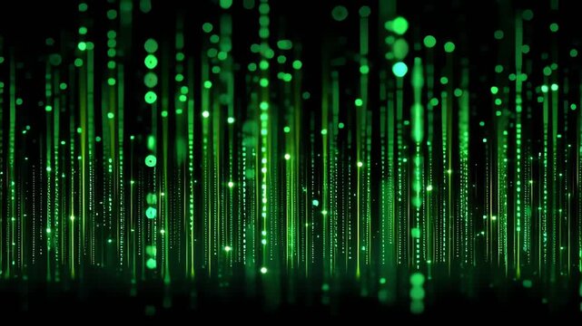 Abstract Green Data Stream Visualization