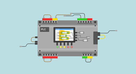 Programmable Logic Controller PLC Industrial Automation.
