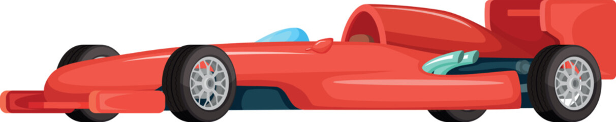 Obraz premium Racing car. Red fast sport bolide auto