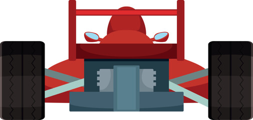 Obraz premium Sport race car back view. Speed auto