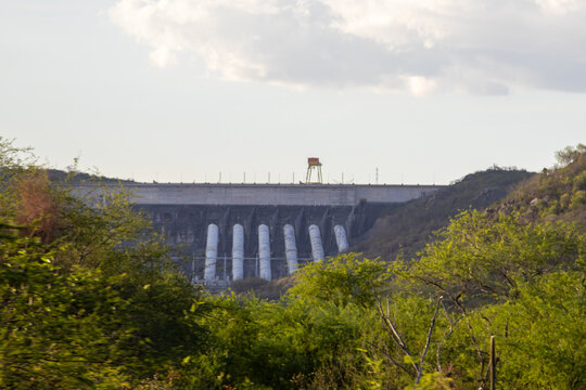 Hydroelectric Dam and Reservoir in Semi-Arid Region of Northeast Brazil