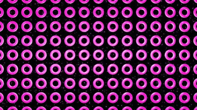 Pink donut pattern with shiny glitter motion video background