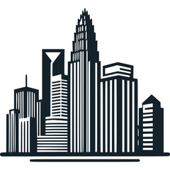 Charlotte Skyline Icon Vector