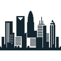 Charlotte Skyline Icon Vector