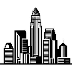Charlotte Skyline Icon Vector