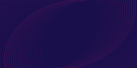 Abstract dark blue modern futuristic banner background. Glowing pink oval lines pattern design. Swirl ellipse lines element. Circular motion. Suit for banner, brochure, cover, flyer, website © zaini