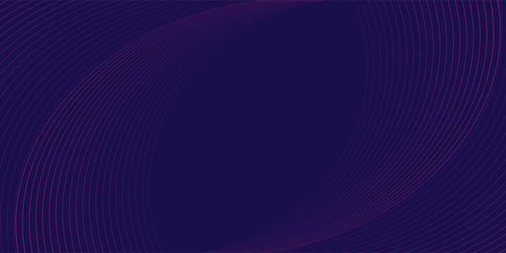 Abstract dark blue modern futuristic banner background. Glowing pink oval lines pattern design. Swirl ellipse lines element. Circular motion. Suit for banner, brochure, cover, flyer, website