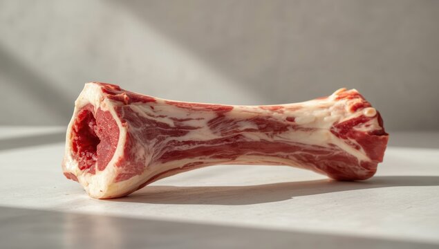 Beef marrow bone for broth preparation