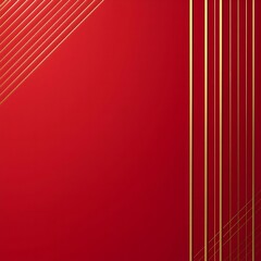 Modern business greeting card design with gold diagonal lines on vibrant red gradient background