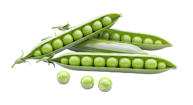 Fresh Green Pea Pods with Peas
