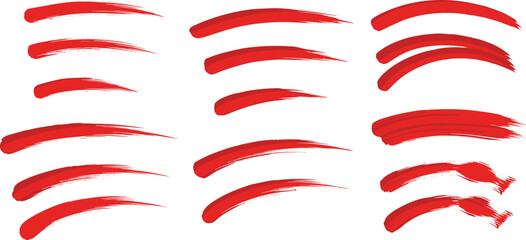 Dynamic red brush strokes on a canvas, capturing the essence of creativity and artistry in a lively, abstract composition viewed from a close-up perspective