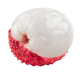 Lychee fruit isolated on transparent background.