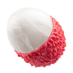 Lychee fruit isolated on transparent background.	
