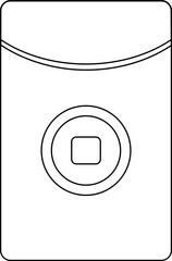 Line Style Red Envelope Icon