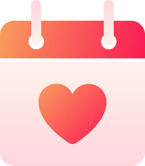 Heart Gradient Calendar Icon