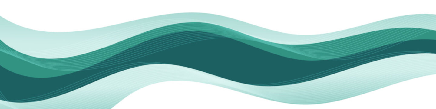 Teal Water Wave Abstract Web Banner