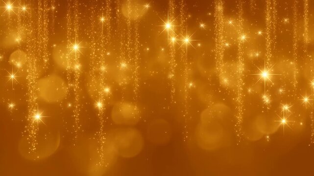高級感のあるゴールドのきらめきの動画｜クリスマス・正月・バナー広告用デザイン素材