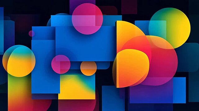 Colorful abstract geometric shapes