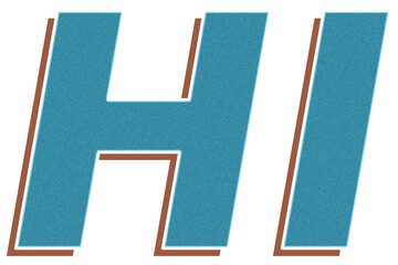 3d effect hi png word retro typography lettering © Rawpixel.com