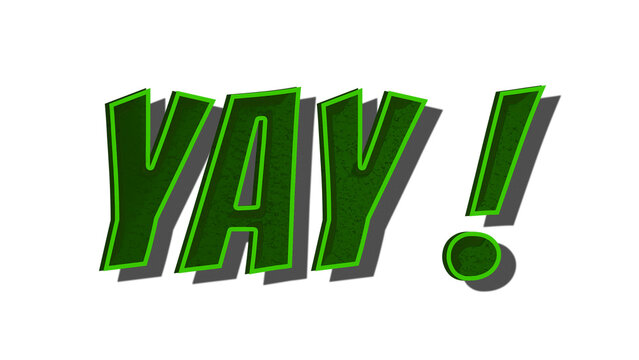 Yay! png comic retro typography