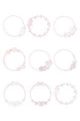 Obraz premium Png floral frame set holography effect