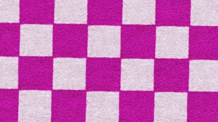 Checkerboard Pattern with Pink and White Glitter Sparkling in Textured Square Design