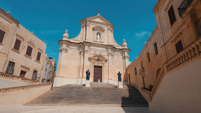 A historical Citadella at the Gozo Island in Malta