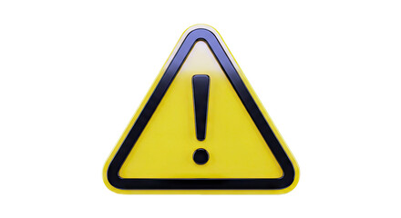 Yellow warning triangle with exclamation mark