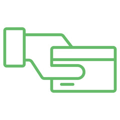 Flat Colored Payment Icon for E-commerce Interface System