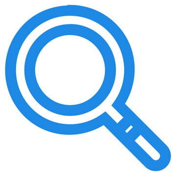 Flat Colored Search Icon for User Interface Navigation