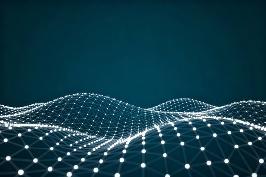 Digital wave pattern with connected dots