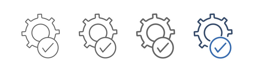  outline icon set setup with gear and check mark design © mujahadah 