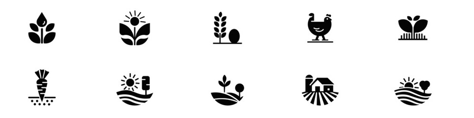 Farming and Agriculture Icons Collection