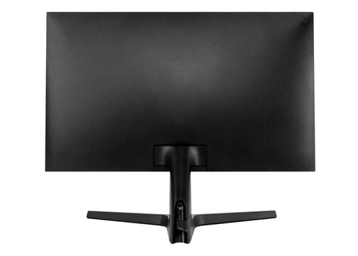 Computer back view png mockup digital device