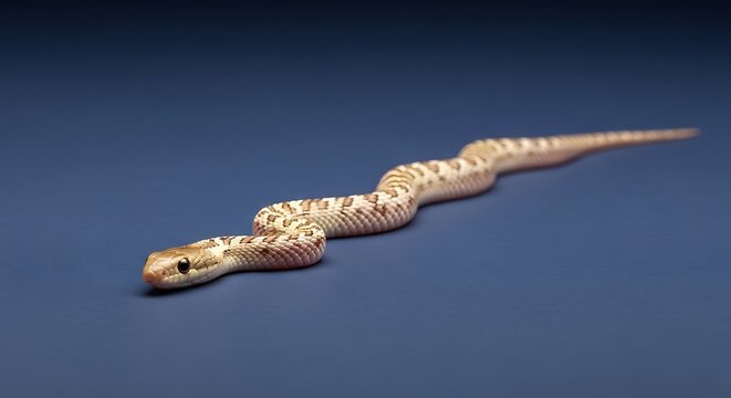 Small non venomous snake crawling in a straight line