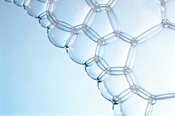 Soap bubbles close up