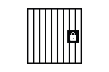 jail icon, prison icon, vector illustration of an old prison window icon.