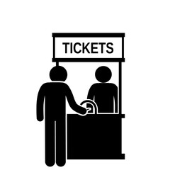 Stick figure receiving parking ticket boot